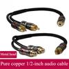 30cmCar Audio Amplifier Subwoofer RCA Plug Audio Cable Pure Copper Head Male To Female PVC Cables Line Speaker Line Hot