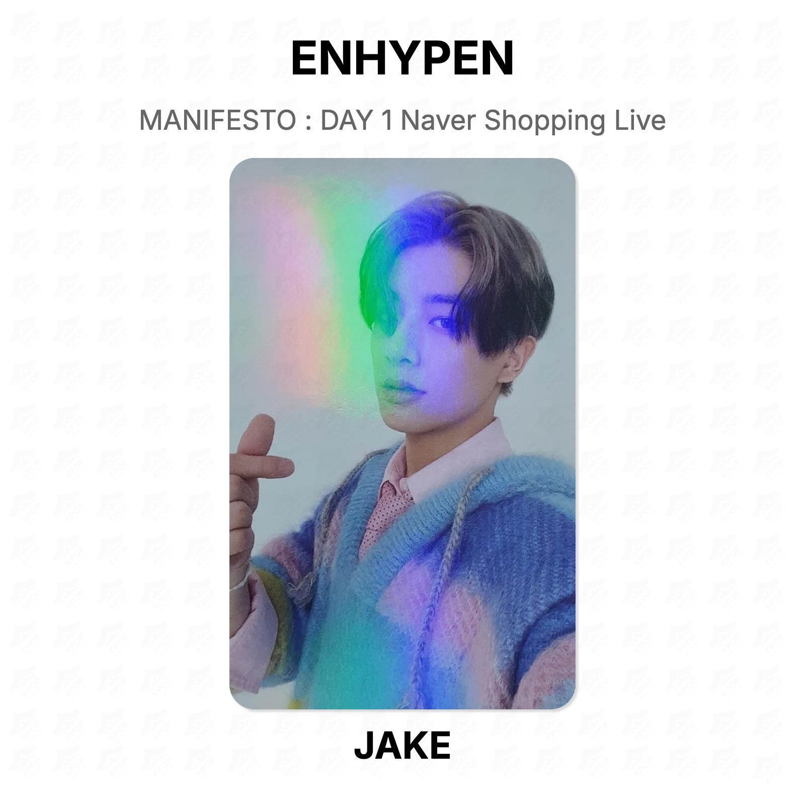 ENHYPEN MANIFESTO : DAY 1 Naver Shopping Live Official Photocard JAKE