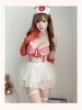 Halloween Sexy Nurse Cosplay Costume: Pure Desire Tight-Fitting Uniform Set for Hot Girl Role-Playing