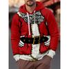 Weihnachts-Herren 3D-gedruckter Fake-Mantel Weihnachten Cos-Druck Sport-Kapuzenpullover Freizeit-Winterkleidung Weihnachten Sport-Kapuzenpullover