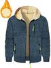 Herbst Neue Herren Freizeit Fleecegefüttert Kapuzen-Reißverschlussjacke Einfarbig Warm Sportbekleidung Herrenmode Oberbekleidung