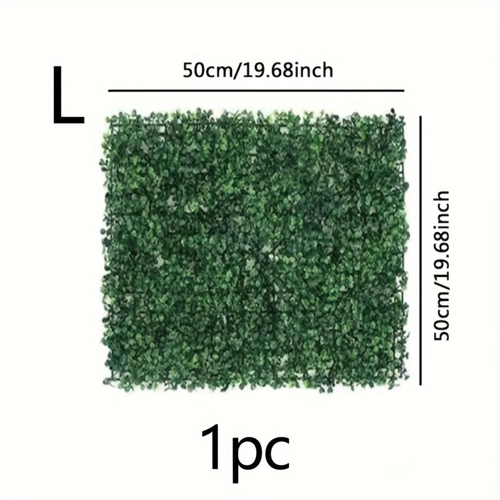 1pc/2pcs Artificial Plant Walls Foliage Hedge Grass Mat Greenery Panels Fence Home Decor Fake Plants Garden Simulated Lawn