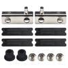 Hardware Cabinet Door Clips 40X13mm Anti-corrosion Black Bundled Chrome Glass Clip Home Improvement Cabinet Catches