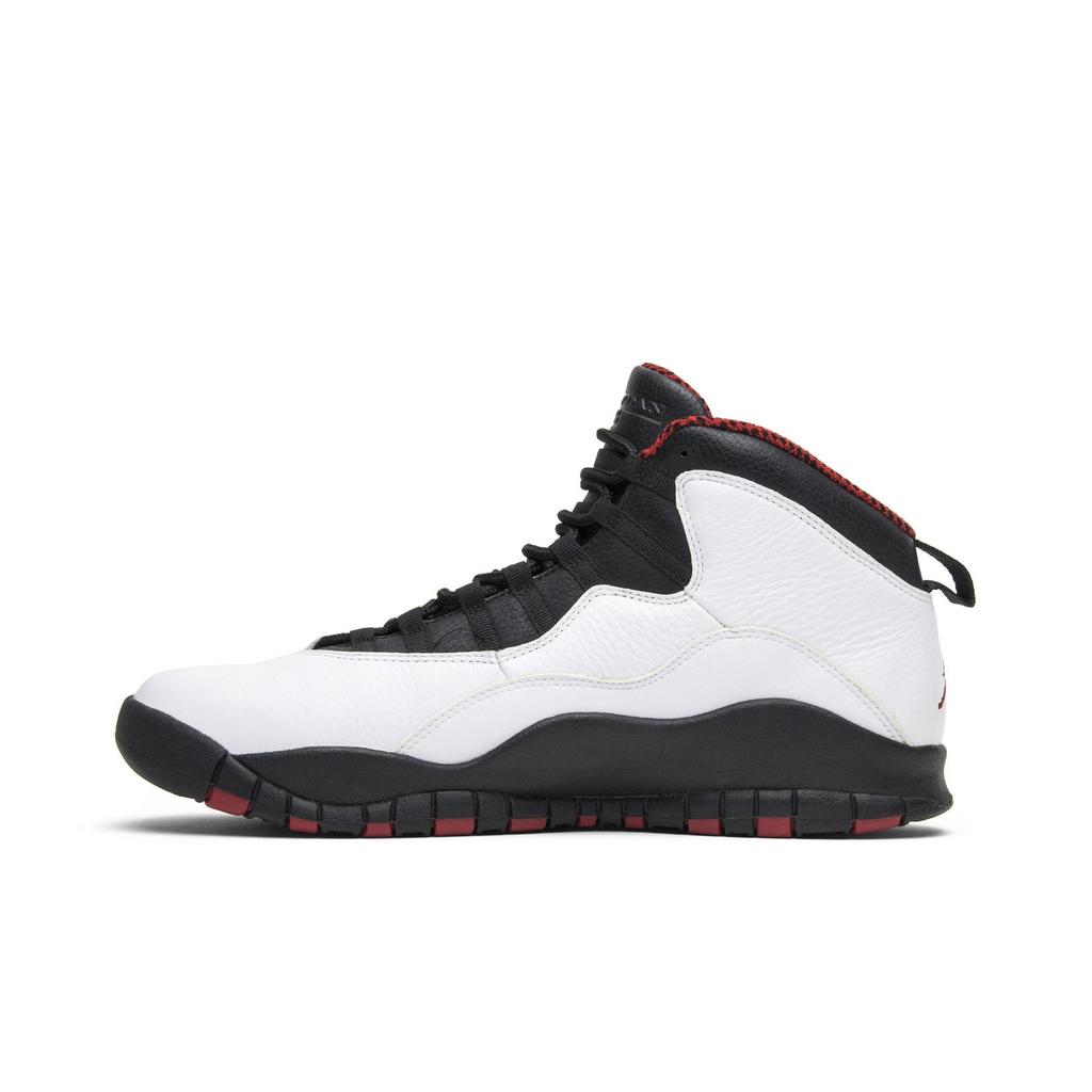 Air Jordan 10 Retro 'Chicago' 2012 (Unisex) White / Varsity Red / Black Vintage Basketball Shoes 310805 100