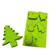 Christmas Silicone Baking Mold Classic Green Christmas Tree Pendant Mold for Chocolate Cake Jelly Suitable for Christmas