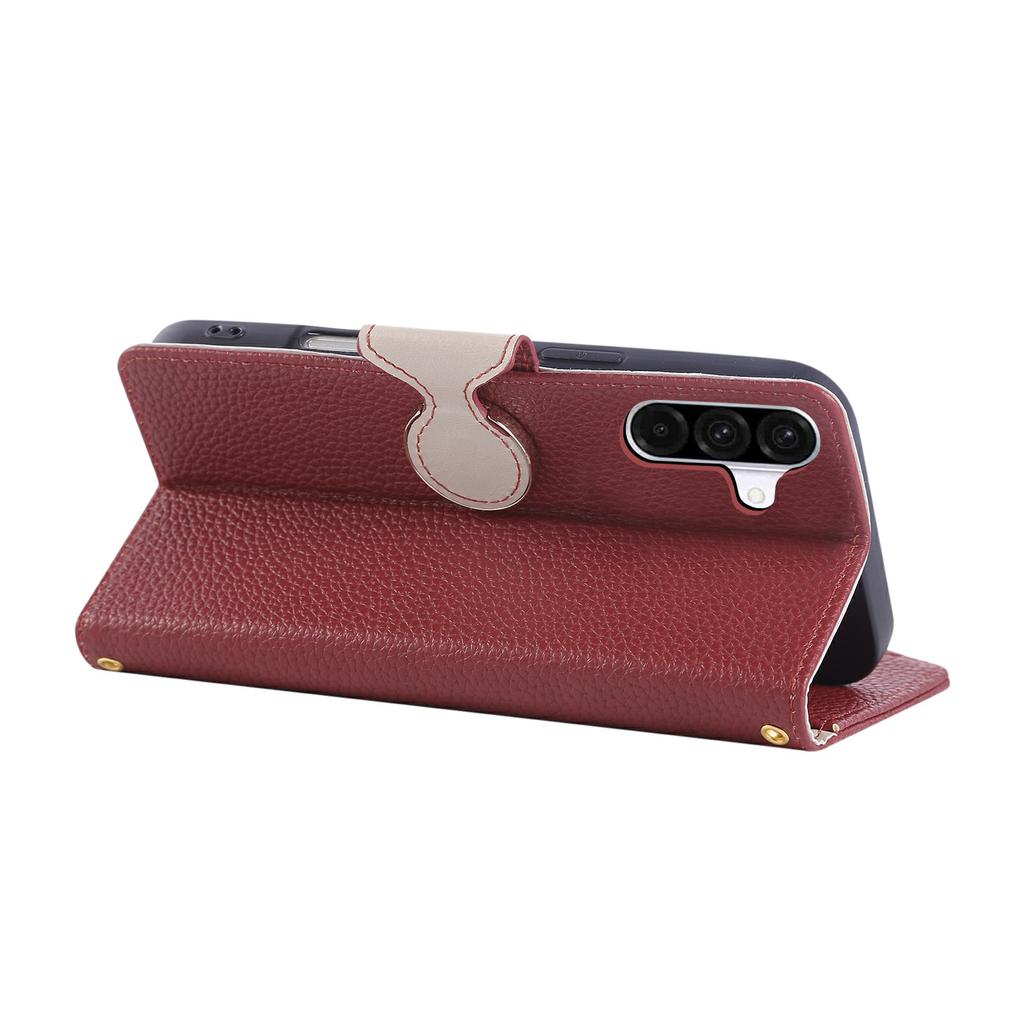 For Samsung Galaxy S25/S24 Case Zipper Wallet Leather Phone Cover with Wrist Strap