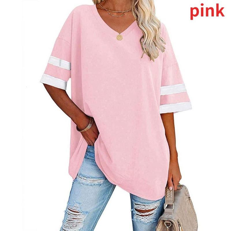Women's Striped T-Shirt V-Neck T-Shirt Half Sleeve Comfort Top