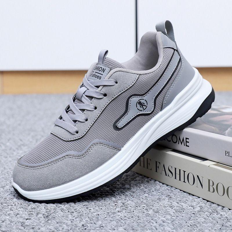 

Spring and autumn cloth shoes men s single shoes breathable and light middle-aged non-slip soft-soled walking shoes dad sports shoes 44