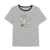 T-shirt da donna Betu a blocchi di colore a righe grafiche