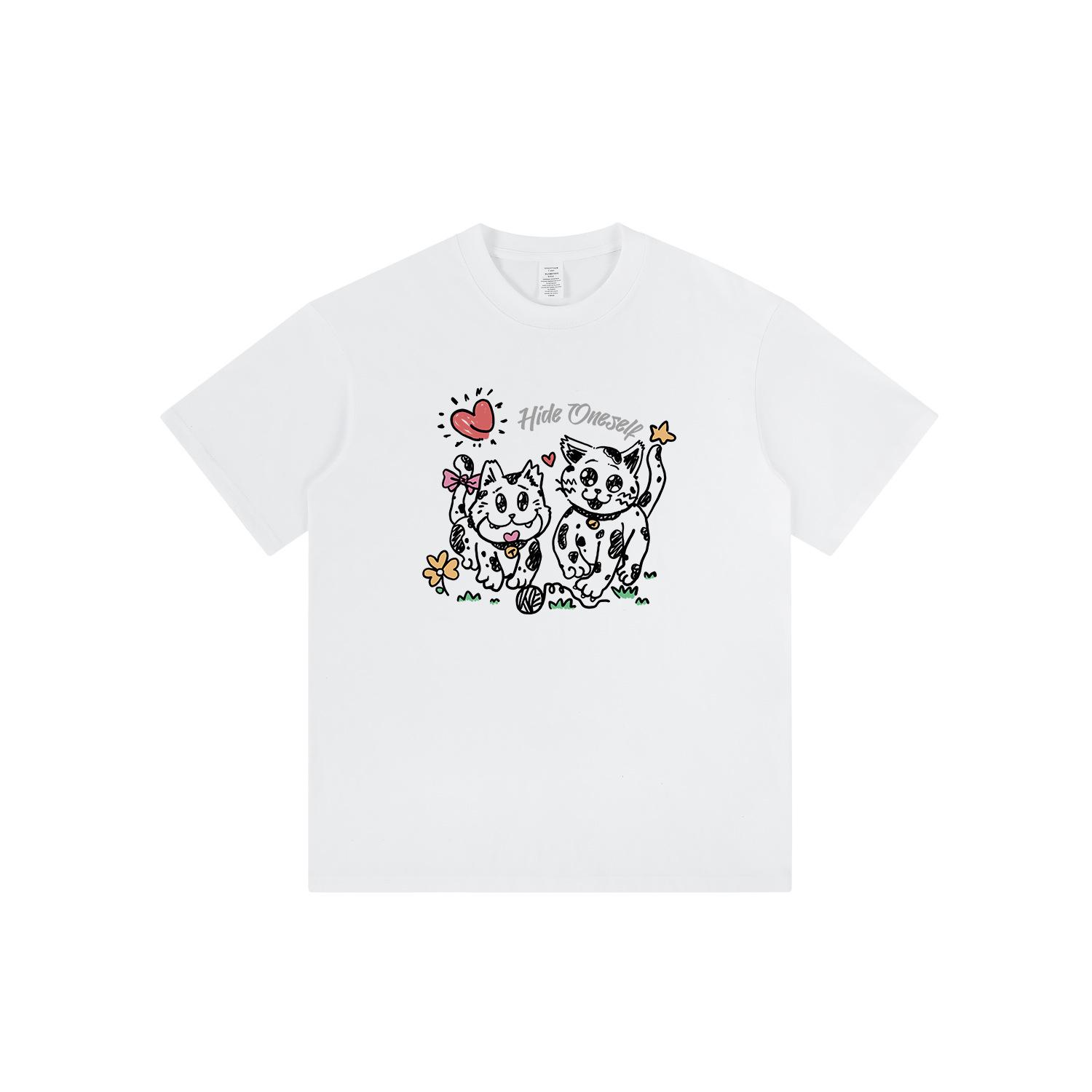 

Apricot Polka Dot Puppy Print Women s Trendy T-Shirt L