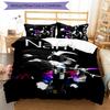 3pcs Custom Name Cartoon Michael Jackson Bedding Set Duvet Cover Closure Includes 1 Duvet Cover & 2 Pillowcases for All Seasons Bedroom Decor