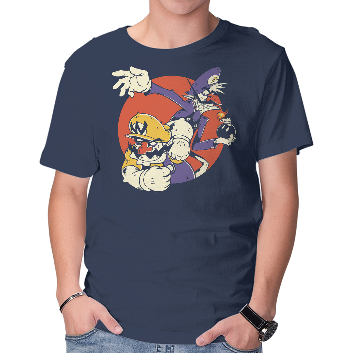 Unisex Crew Neck T-Shirt Super Bros Graphic Short Sleeve Casual Tee XXXXL