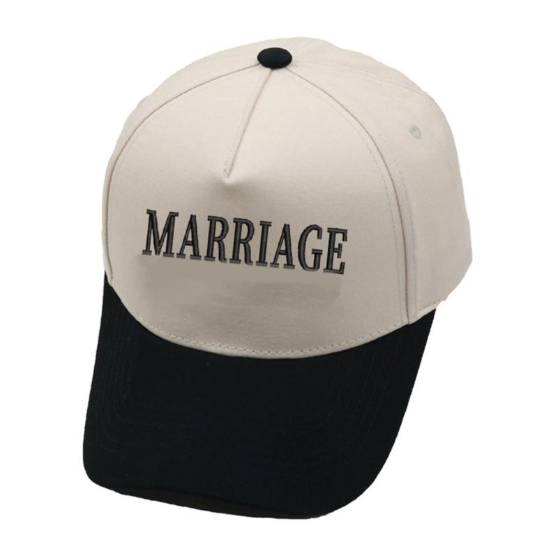 

Structured Hard Top Baseball Hat with Embroidery Letter Color Block Design Adjustable Breathable Headwear for Truckers M чорний