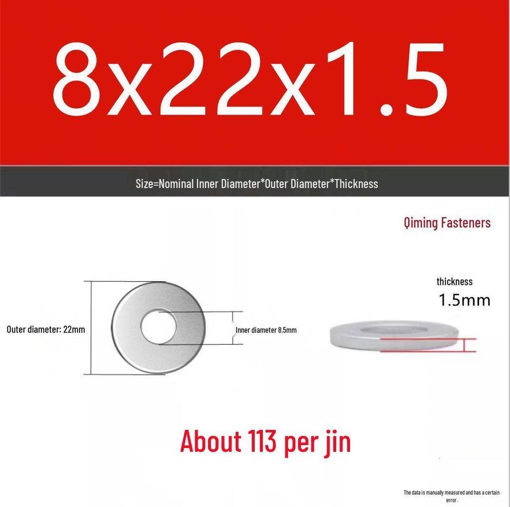 4.8 Grade Galvanized Iron Flat Washer M3-M40 Oversized Metal Screw Gasket Washer