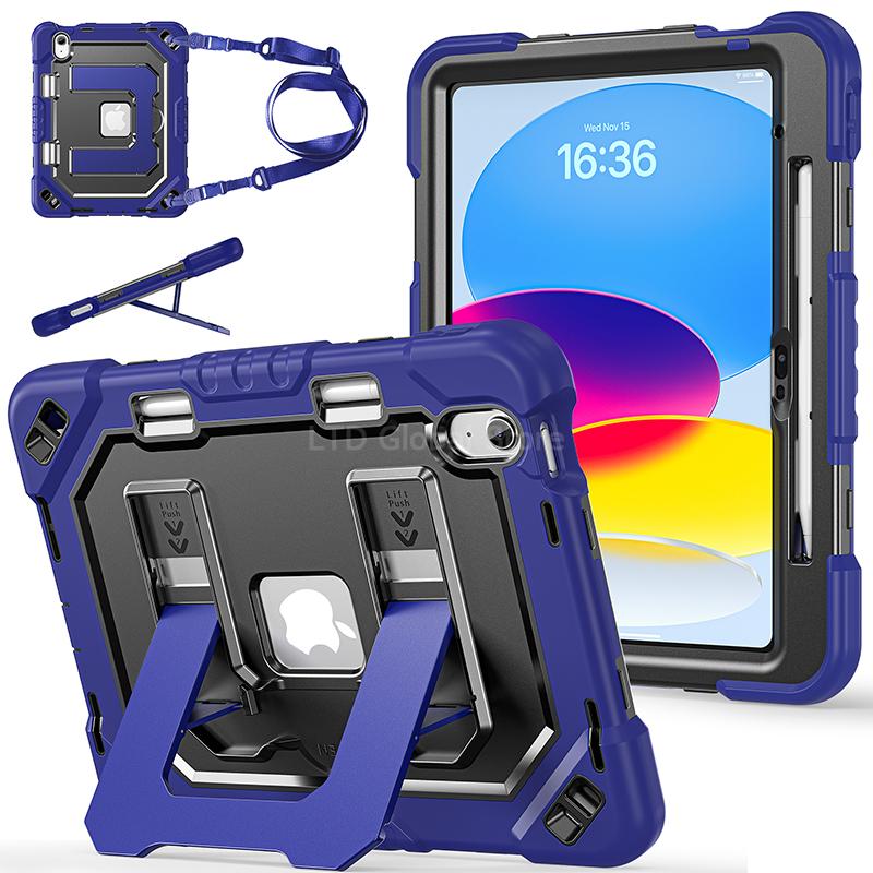 Beschermhoes Voor iPad 11e A16 10e Generatie 10.9 11 inch Tablethoes Standaard Houder Schouderband iPad Hoes
