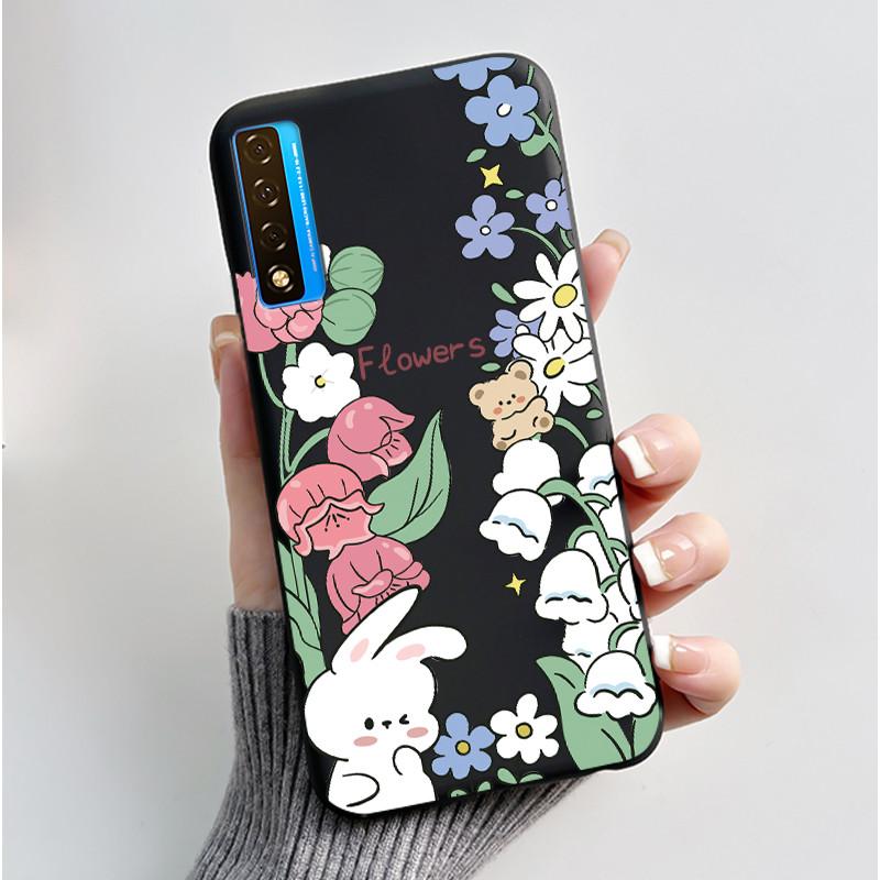 Case For TCL 20S 20L 20L+ 20 Pro 5G Luxury Cute Love Rabbit Funny Black Soft Silicone Phone Case For TCL20 20Pro 5G Back Cover