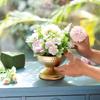 WTEMPO Vintage Vase for Fake Flowers for Birthday Party Christmas Anniversary Retro Iron Small Base Vase for Wedding Party Festive Events