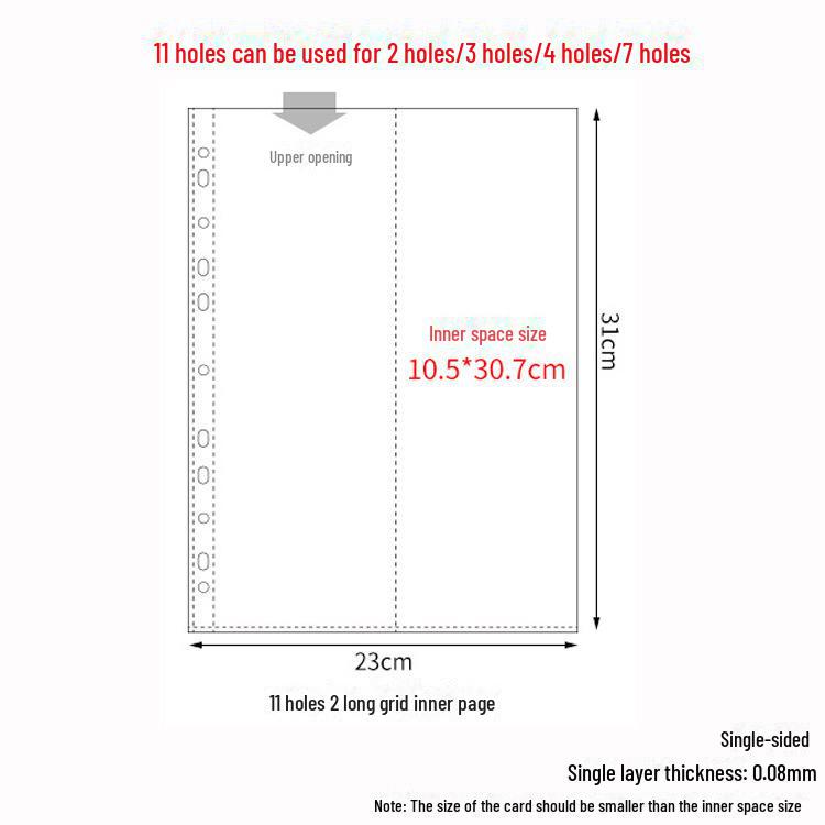 A4 Loose-Leaf Card Collection Albums for Documents, Photos, Tickets, and Postcards