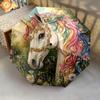 1 PC Automatic Folding Umbrella - Fantasy Unicorn Pattern, Portable & Foldable Design with 8 Ribs, Christmas Birthday Gifts
