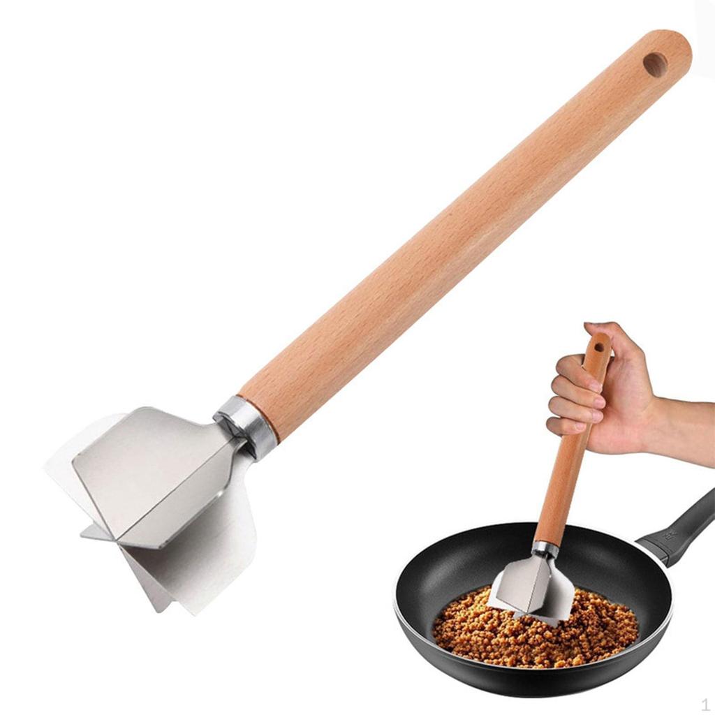 Meat Chopper Potato Masher Ergonomic Handle, Versatile, Kitchen Gadget, with 6 , Ground