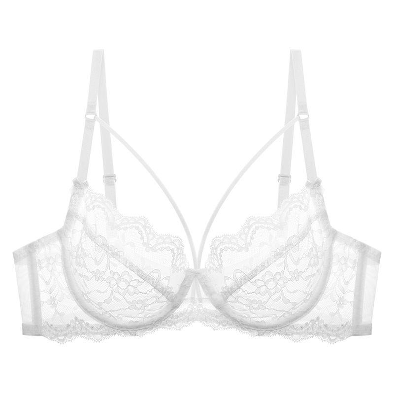 Neues reines Verlangen sexy Spitze transparent kleines Brust-Unterwäsche-Damenanzug dünn dick mm große Brust kleine große Größe BH-Abdeckung