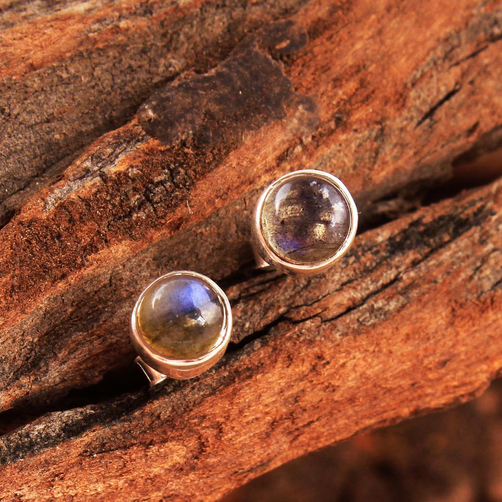 Ametyst Černý Onyx Larimar Granát Měsíční kámen Labra Karneol Stříbrná náušnice 925 Sterling Silver Šperky