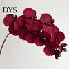 Natürlich aussehende Seidenorchideen-Stiele Künstliche Phalaenopsis-Blüten 10-Kopf-Stiel 3D-Druck Realistische Orchideen Wohnzimmer-Blumenarrangement für