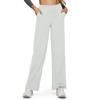 Women's Casual High-waisted Straight-leg Pants, Loose Pocket Yoga Pants