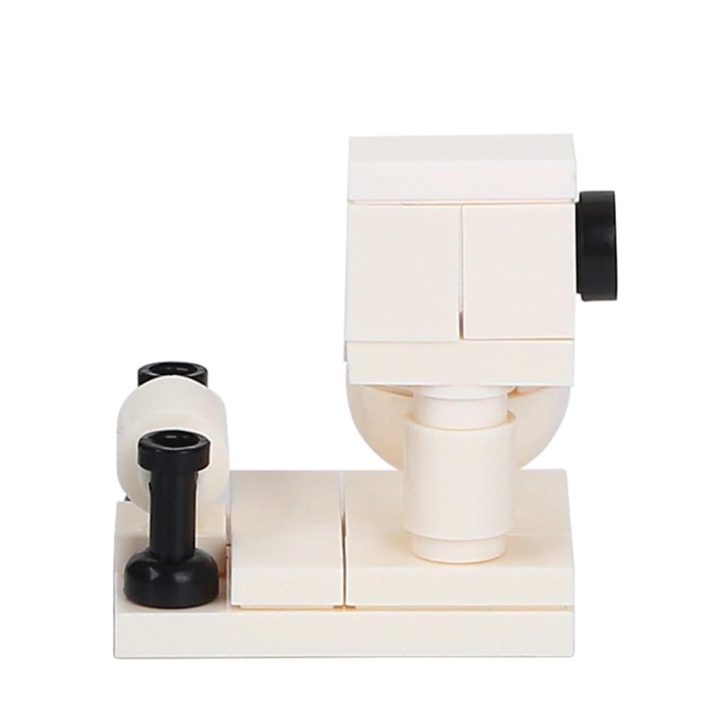 MOOXI City Bathroom Toilet 16Pcs MOC Brick Street View Furniture Model Action Figure Part Building Blocks Kids Toys Gift MOC0036