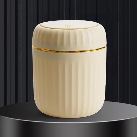 Desktop Can Non-Slip with Press-Type Lid Trash Design Compact Size Garbage