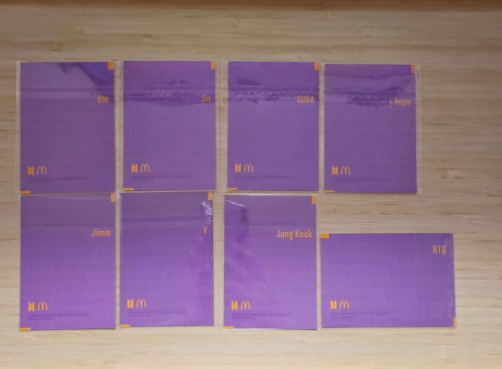 [USED] BTS McDonald's Collaboration Merchandise Purchase Bonus: Complete Trading Card Set