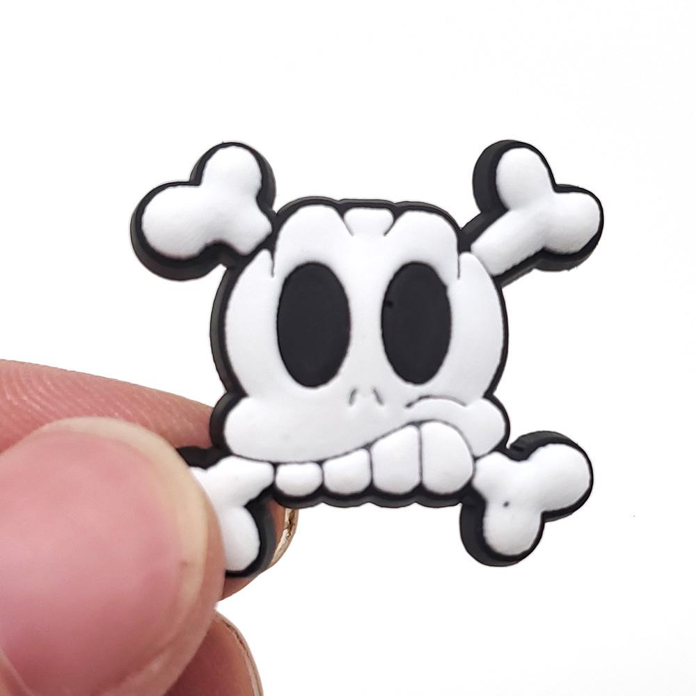 Black & White Halloween Punk Metal Rock Croc Shoe Charms