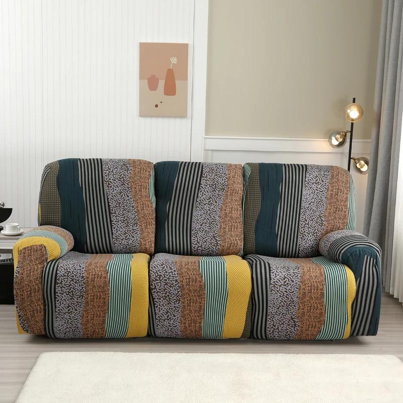2/3 Seater Spandex Recliner Sofa Cover Stretch Couch Protector for Living Room Relax Lazy Boy Armchair Covers for Home Decor