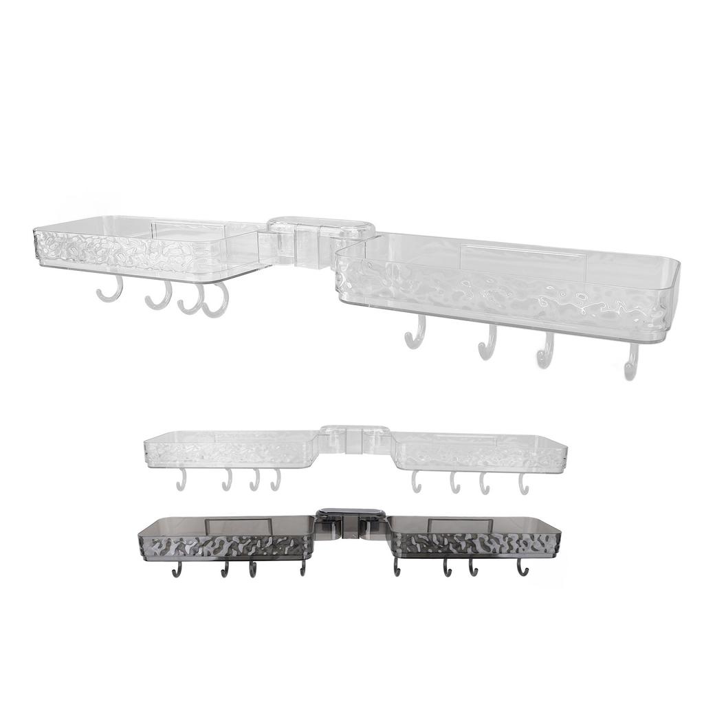 Wall Mounted Sink Caddy Water Resistant Foldable Sturdy Versatile Shower Rack Shelf Organizer for Ba