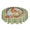 Easter Watercolor Rabbit Flower Round Table Cloth Festival Dining Waterproof Tablecloth Table Cover For Wedding Party Decor