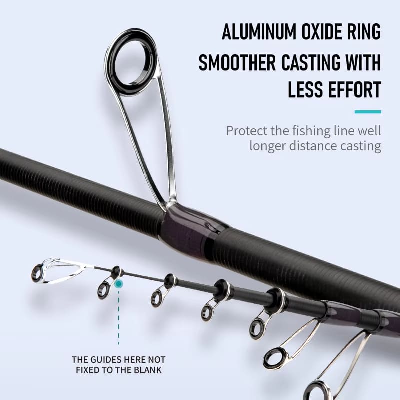 Fishing Rod  Portable Short Carbon Fiber Telescopic Rod 1.8 M / 2.1 M Telescopic Lure Rod Carbon Ultra-light Can Be Extended Long-distance Casting