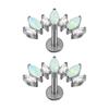 Elegant T Bar Threaded Cartilage Piercing Earring Modern Curved Designs Body Jewelry