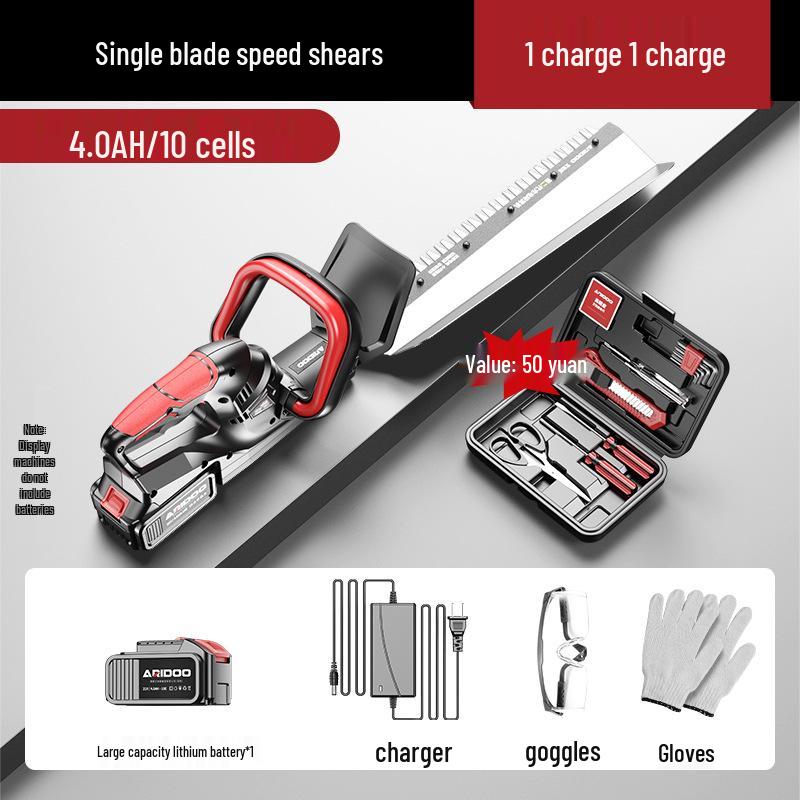 Rechargeable German Electric Hedge & Tea Tree Pruning Shears - Lithium Powered Garden Trimmer