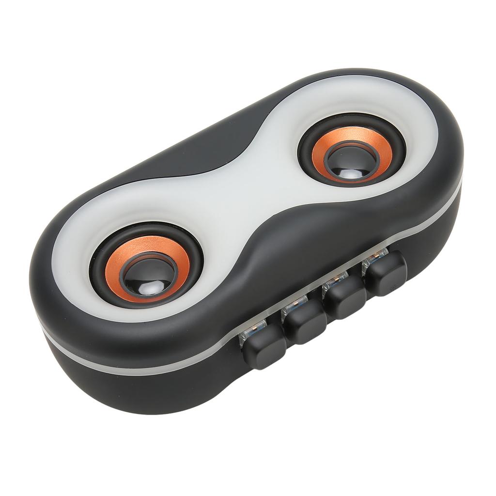 Bluetooth Speaker Portable Mini RGB Color Lights Dual Speakers Wireless Subwoofer for Outdoor Black