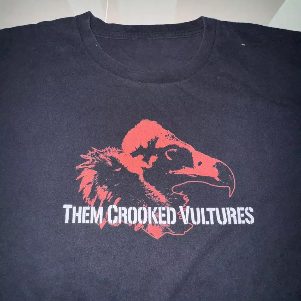 Them Crooked Vultures Подарок для друзей Черная футболка Хлопковая унисекс футболка XXXL