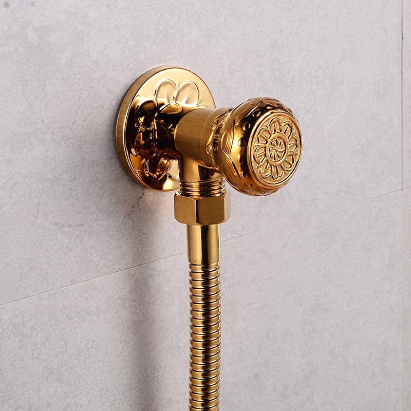 Złoty Kran Bidetowy Ręczny Bidet Sprayer Zestaw Toaletowy Złoty Mosiądz Głowica Prysznicowa Shattaf Zestaw Kranów Bidetowych Jet