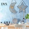 Earring Stud Grid Wall Hanger Jewelry Display Stand Exquisite Ornamental Space-saving Moon Star Shaped Wrought Iron Earrings Shelf for Bedroom