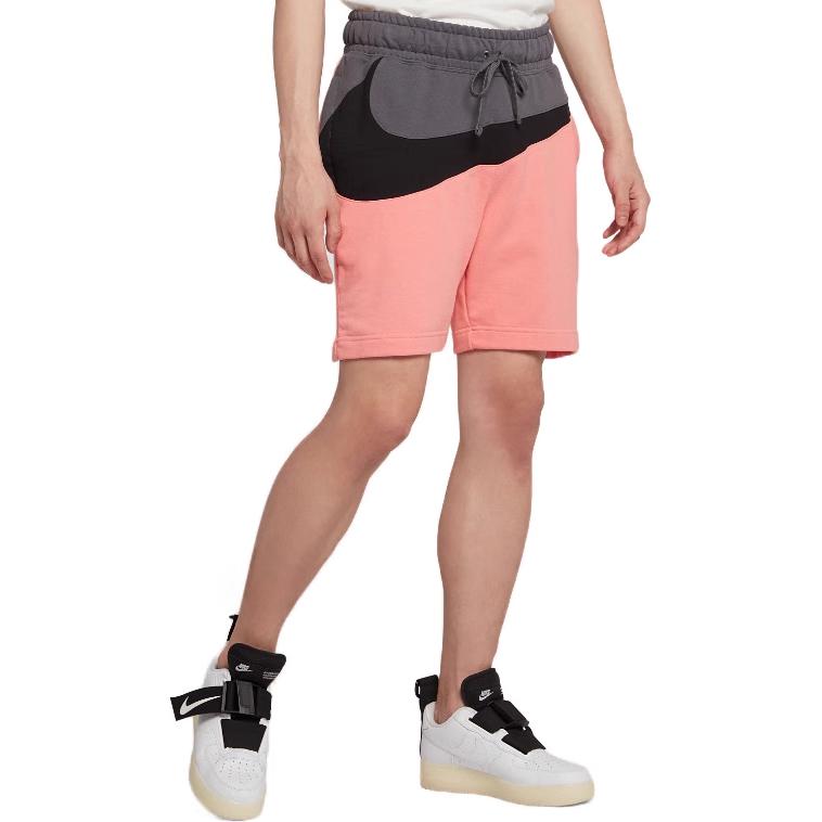 Nike Swoosh Shorts Esportivos Casuais Masculinos Shorts Rosa AR3162-668