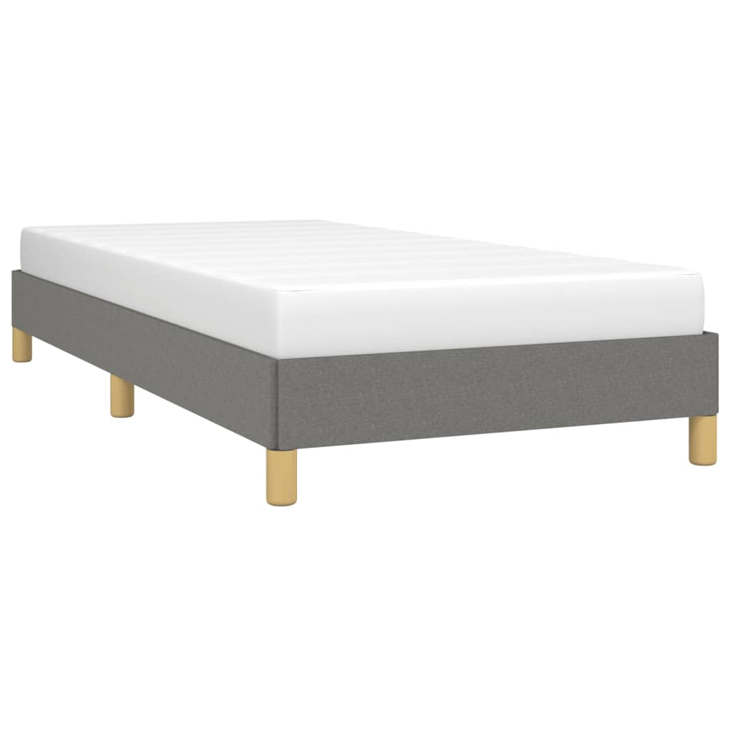 Vidaxl Bed Frame Without Mattress, Dark Gray, 90X200 Cm, Upholstered