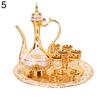 8Pcs/Set European Vintage Metal Wine Cup Kettle Tray Kit Wedding Home Gifts Set