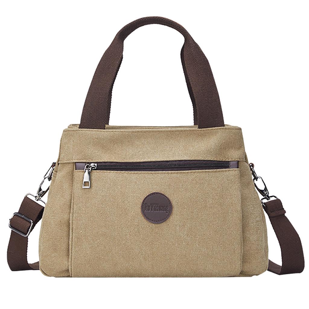 Buy Leisure Neutral Solid Color Shoulder Bag Messenger Bag Student School Travel Bag at