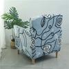 Floral Tub Chair Cover for Living Room Spandex Elastic Club Armchair Slipcover Stretch Single Sofa Covers Home Bar Counter Hotel