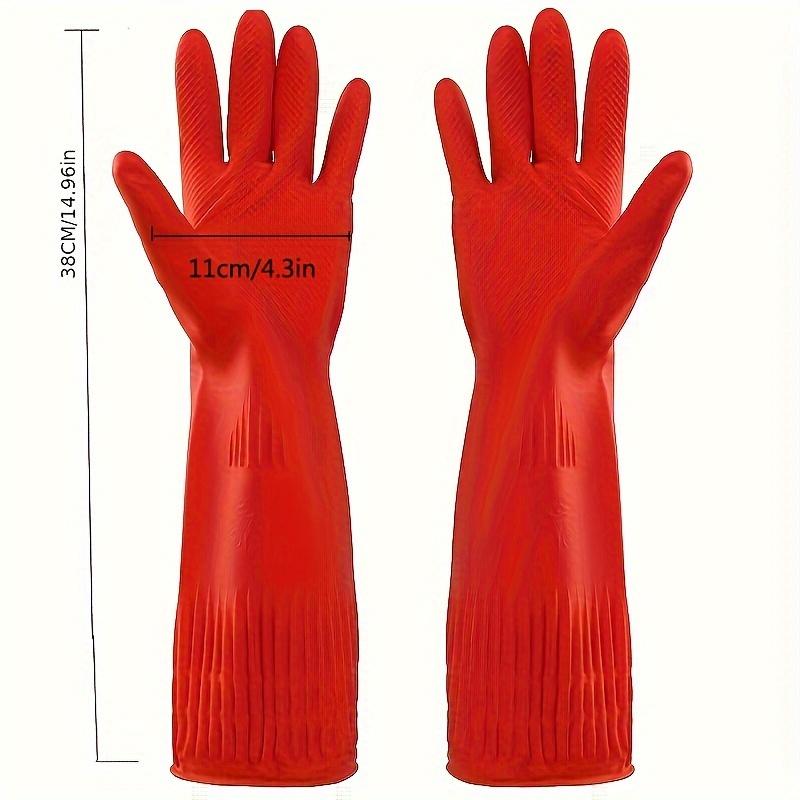 Dishwashing and Cleaning Gloves, Extended and Thickened Cleaning Gloves for Kitchen Chores, Washing, and Laundry, Household Use