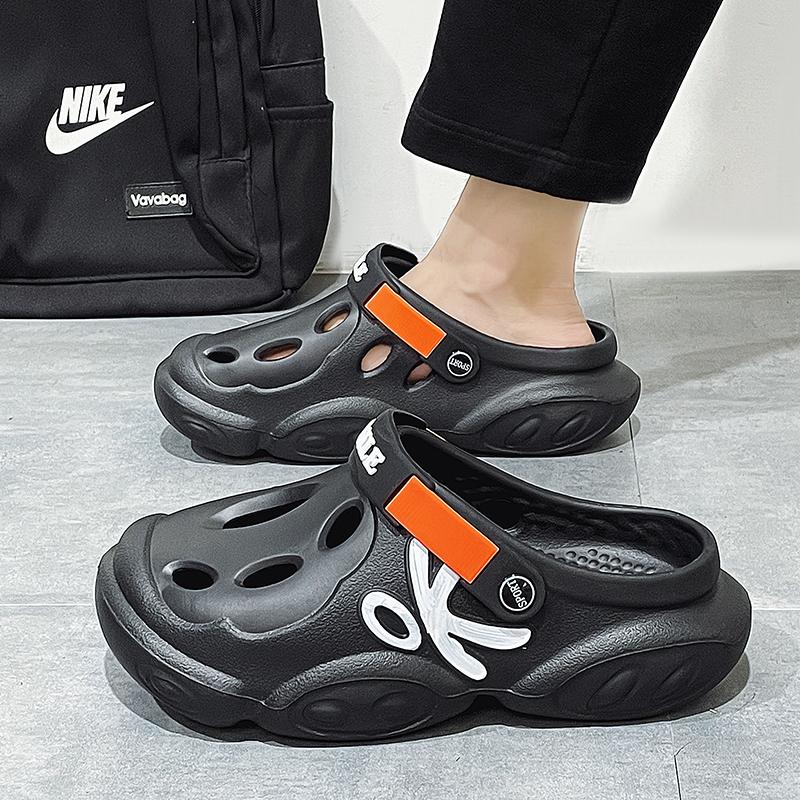 Fashion Slippers for Men Shoes for Men Wear-resistant Thick Bottom Beach Shoes Indoor and Outdoor Non-Slip Ventilate Fashion Non-Slip