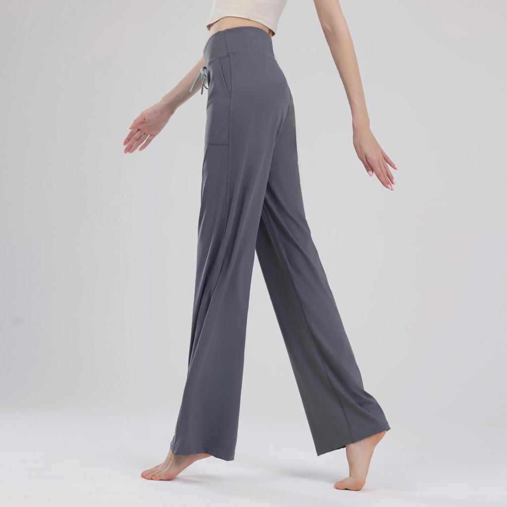 Women's High Waist Tummy Control Micro Flare Yoga Pants - Breathable, Hip-Lifting, Slimming, Floor Length Fitness Wear.